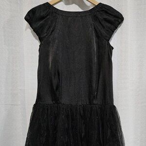Gap Black Tulle Fairy Whimsigoth Ballerina Sequin Dress Wednesday Girls XL 12